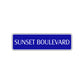 Sunset Boulevard Beach Road Aluminum Metal Novelty Street Plate Sign Wall Gift Decor