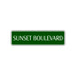 Sunset Boulevard Beach Road Aluminum Metal Novelty Street Plate Sign Wall Gift Decor
