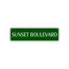 Sunset Boulevard Beach Road Aluminum Metal Novelty Street Plate Sign Wall Gift Decor