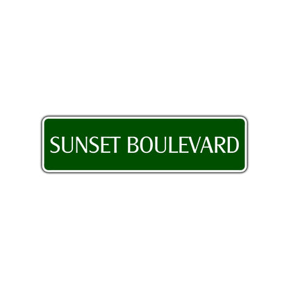 Sunset Boulevard Beach Road Aluminum Metal Novelty Street Plate Sign Wall Gift Decor