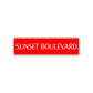 Sunset Boulevard Beach Road Aluminum Metal Novelty Street Plate Sign Wall Gift Decor
