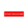 Sunset Boulevard Beach Road Aluminum Metal Novelty Street Plate Sign Wall Gift Decor
