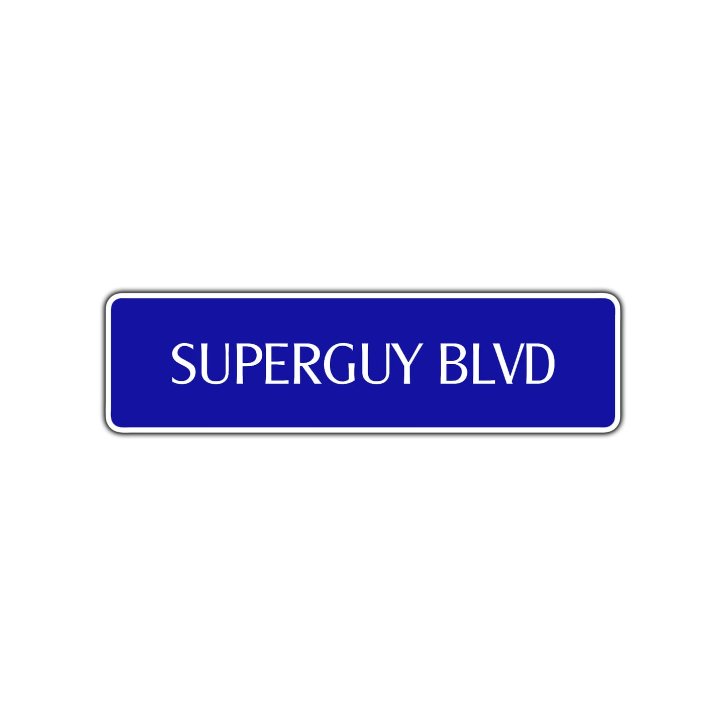 Superguy Boulevard Road Aluminum Metal Novelty Street Plate Sign Wall Gift Decor