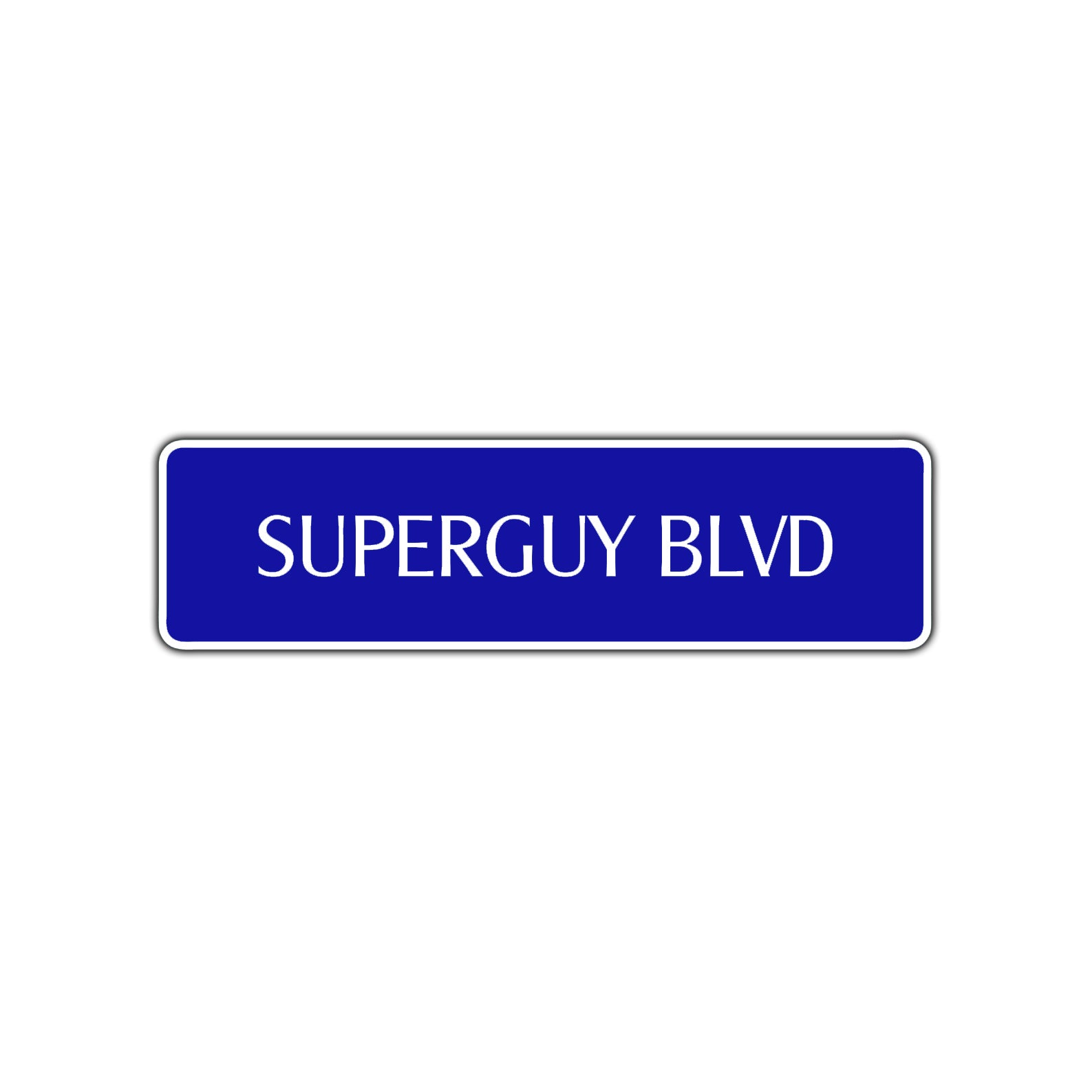 Superguy Boulevard Road Aluminum Metal Novelty Street Plate Sign Wall Gift Decor