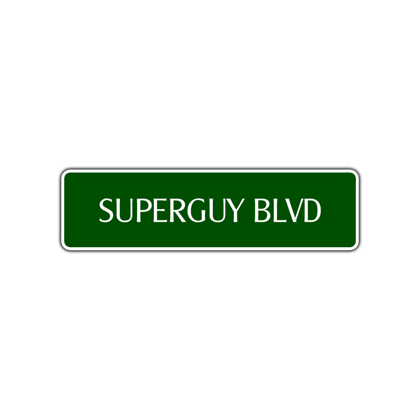 Superguy Boulevard Road Aluminum Metal Novelty Street Plate Sign Wall Gift Decor