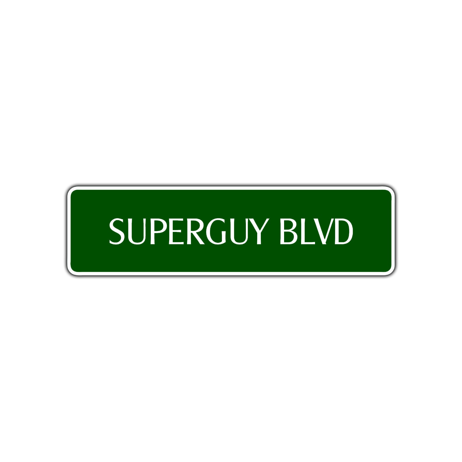 Superguy Boulevard Road Aluminum Metal Novelty Street Plate Sign Wall Gift Decor