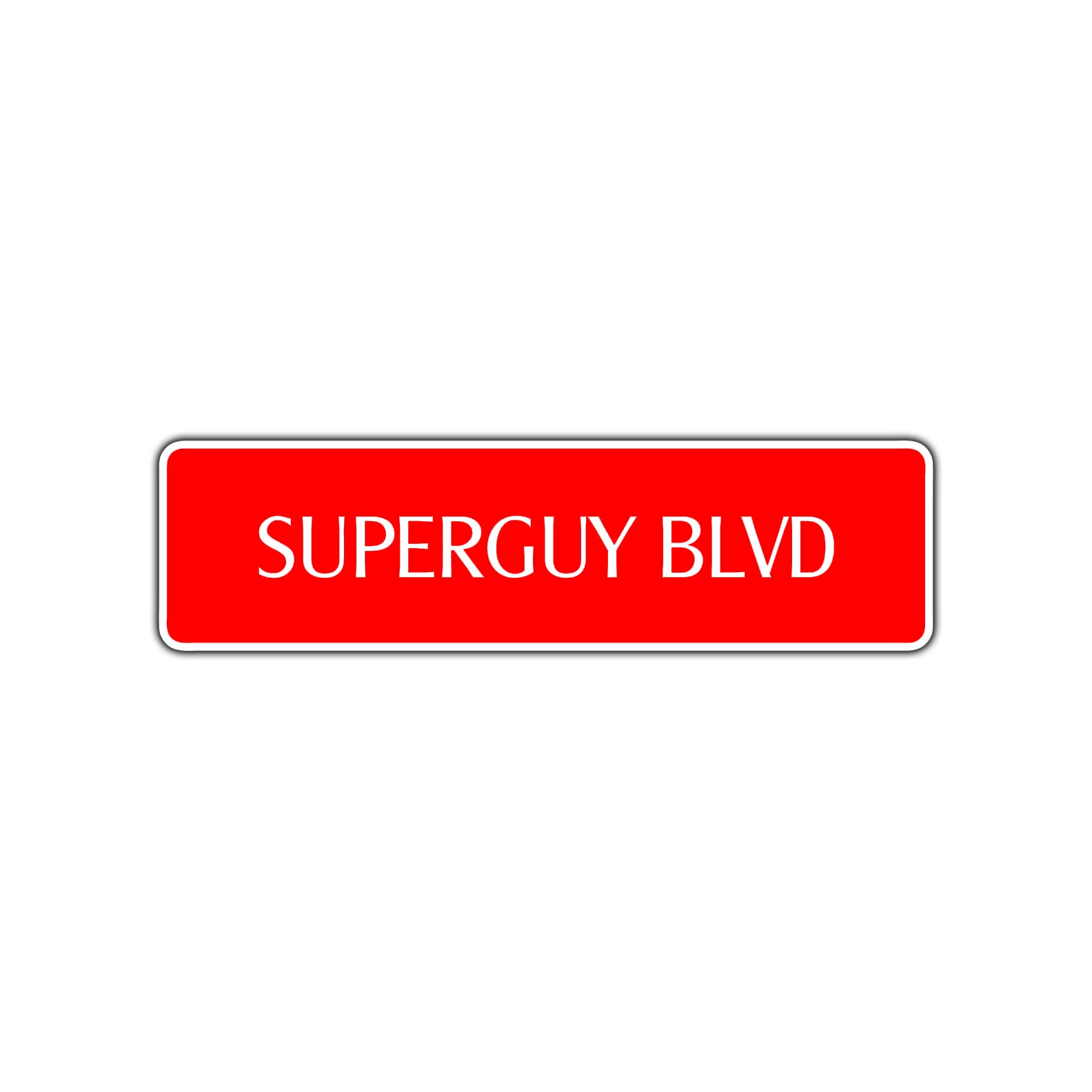 Superguy Boulevard Road Aluminum Metal Novelty Street Plate Sign Wall Gift Decor