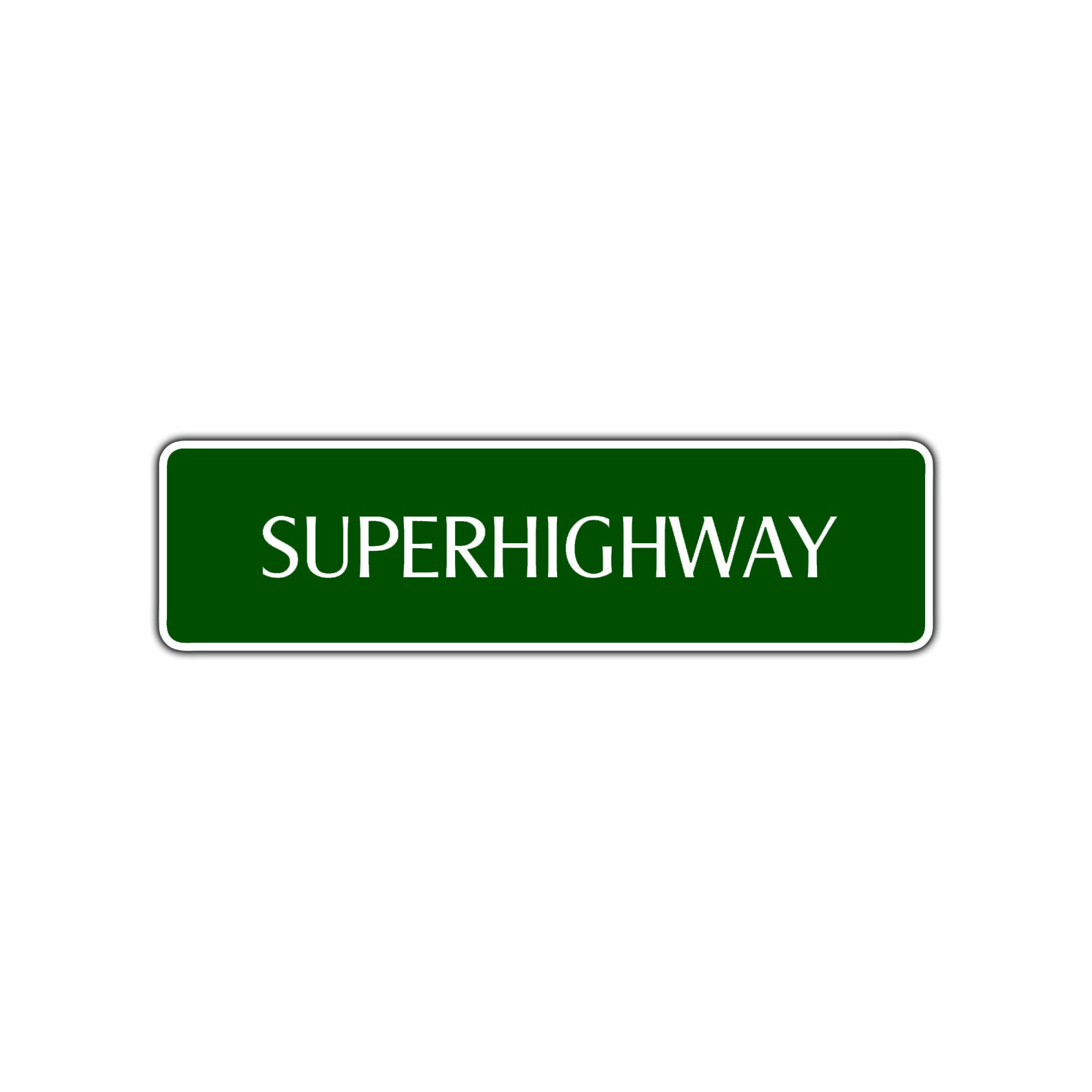 Superhighway Interstate Road Aluminum Metal Novelty Street Plate Sign Wall Gift Decor