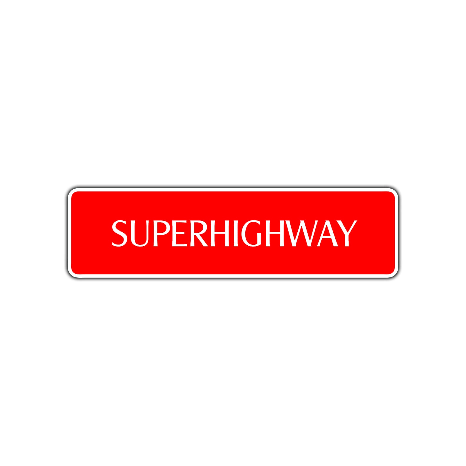 Superhighway Interstate Road Aluminum Metal Novelty Street Plate Sign Wall Gift Decor