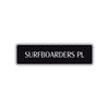 Surfboarders Place Seaboard Road Aluminum Metal Novelty Street Plate Sign Wall Gift Decor