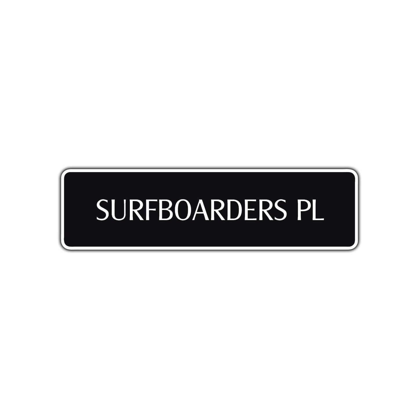 Surfboarders Place Seaboard Road Aluminum Metal Novelty Street Plate Sign Wall Gift Decor