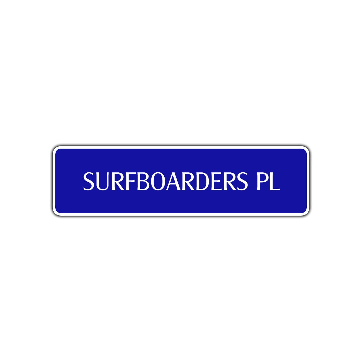 Surfboarders Place Seaboard Road Aluminum Metal Novelty Street Plate Sign Wall Gift Decor