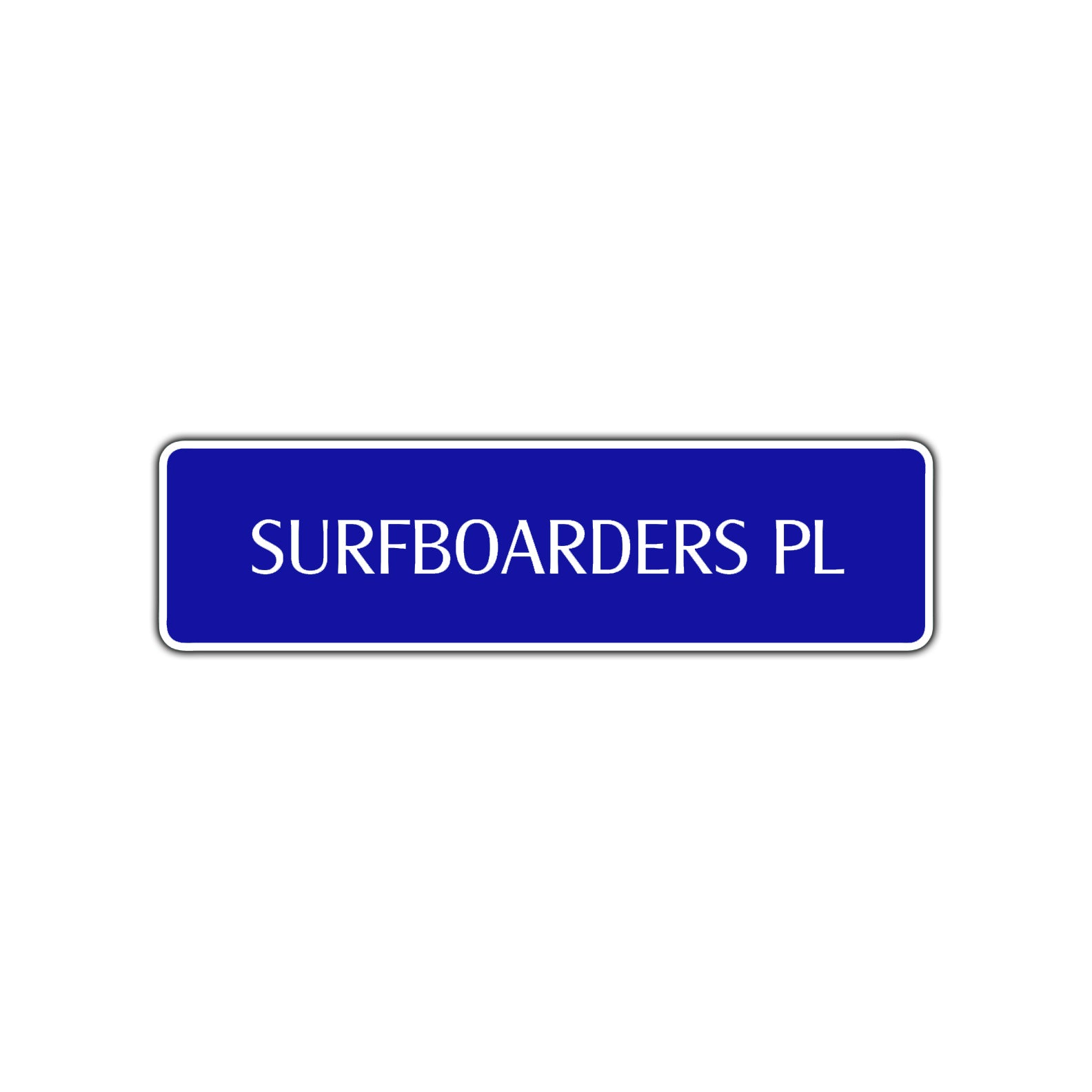 Surfboarders Place Seaboard Road Aluminum Metal Novelty Street Plate Sign Wall Gift Decor