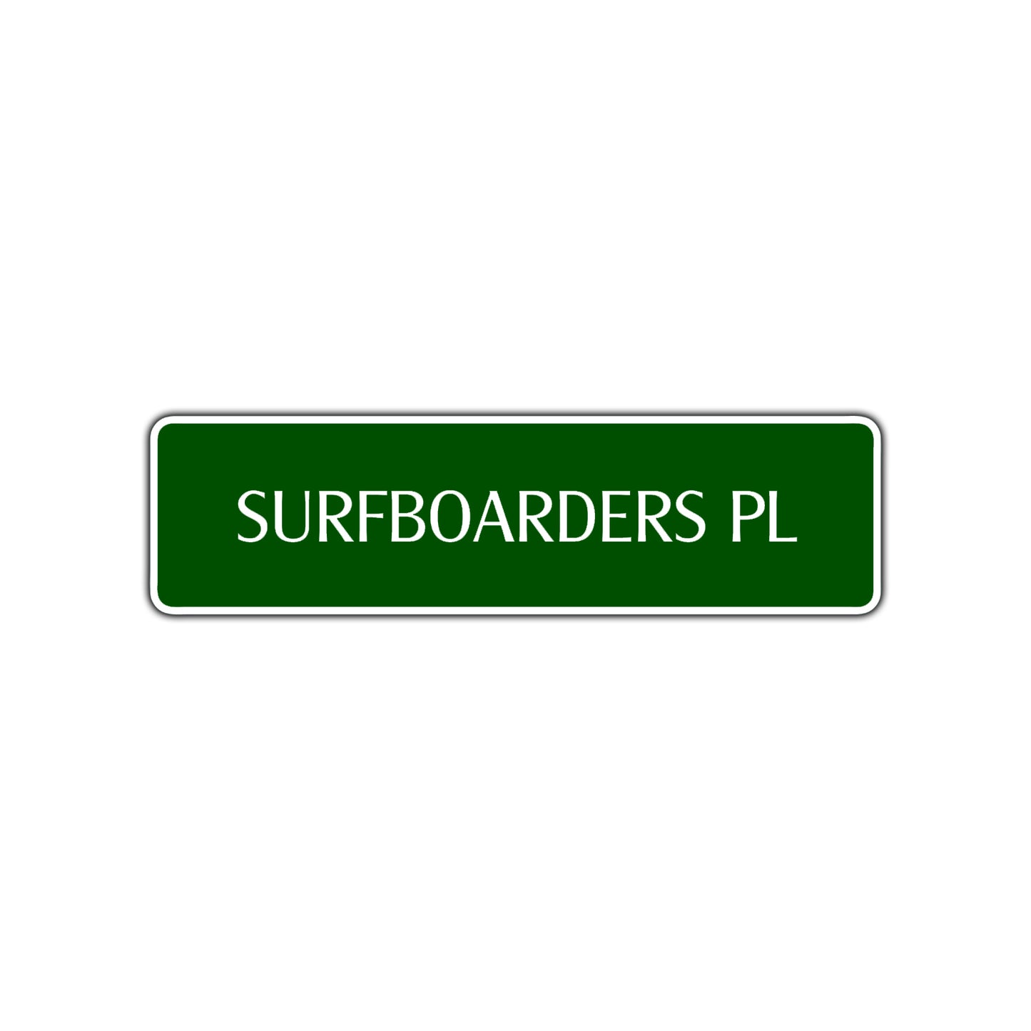 Surfboarders Place Seaboard Road Aluminum Metal Novelty Street Plate Sign Wall Gift Decor