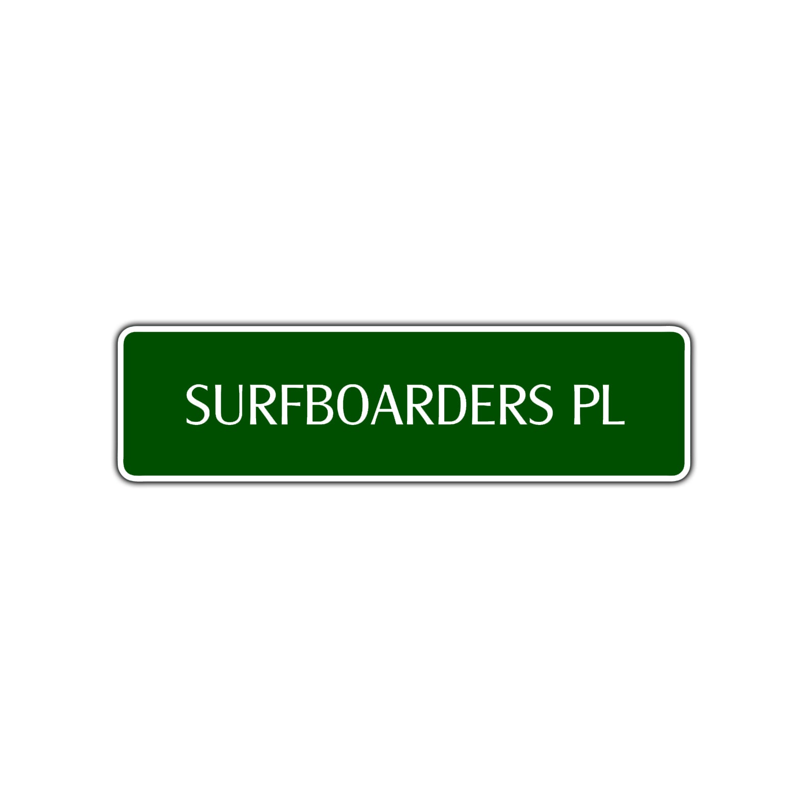 Surfboarders Place Seaboard Road Aluminum Metal Novelty Street Plate Sign Wall Gift Decor