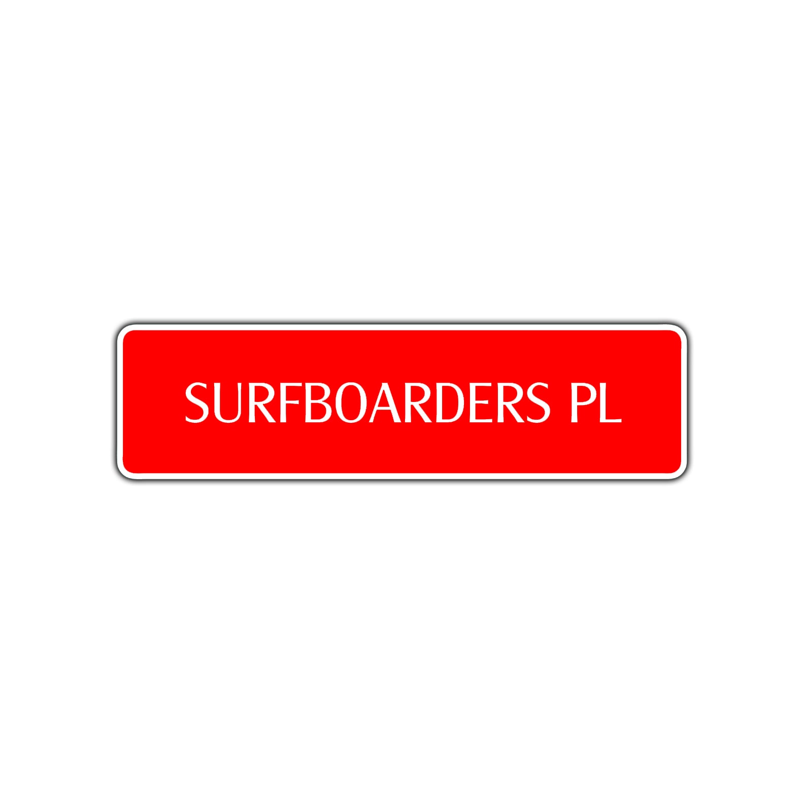 Surfboarders Place Seaboard Road Aluminum Metal Novelty Street Plate Sign Wall Gift Decor