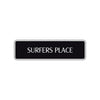 Surfers Place Beach Coastal Cottage Road Aluminum Metal Novelty Street Plate Sign Wall Gift Decor