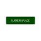 Surfers Place Beach Coastal Cottage Road Aluminum Metal Novelty Street Plate Sign Wall Gift Decor