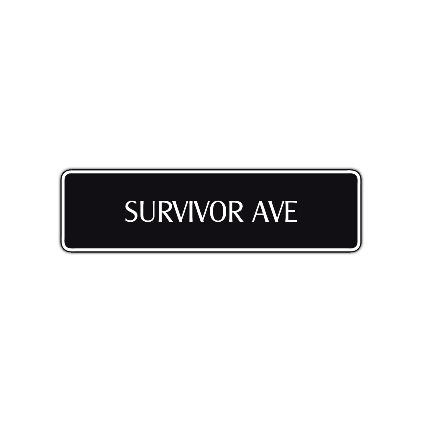 Survivor Avenue Road Aluminum Metal Novelty Street Plate Sign Wall Gift Decor