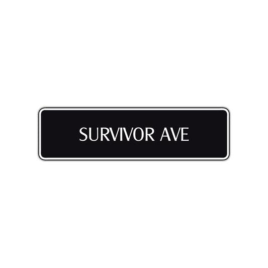 Survivor Avenue Road Aluminum Metal Novelty Street Plate Sign Wall Gift Decor
