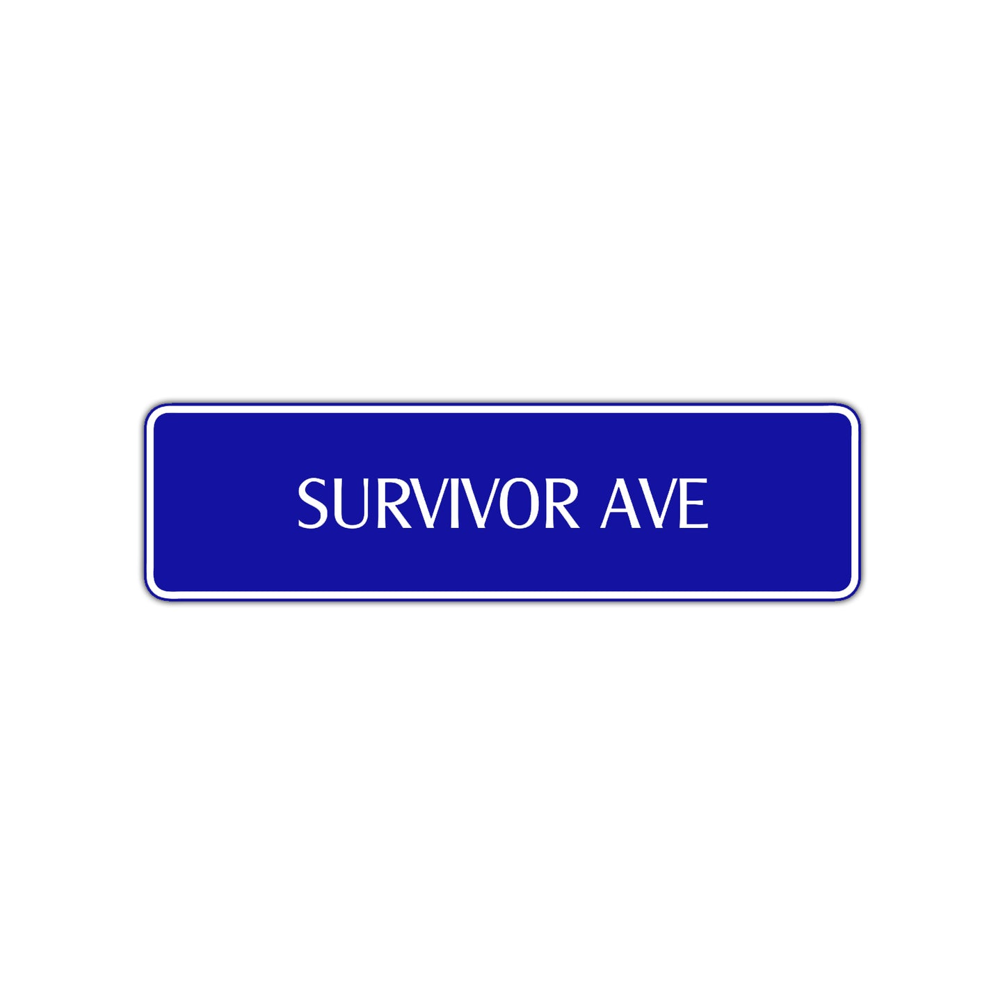 Survivor Avenue Road Aluminum Metal Novelty Street Plate Sign Wall Gift Decor
