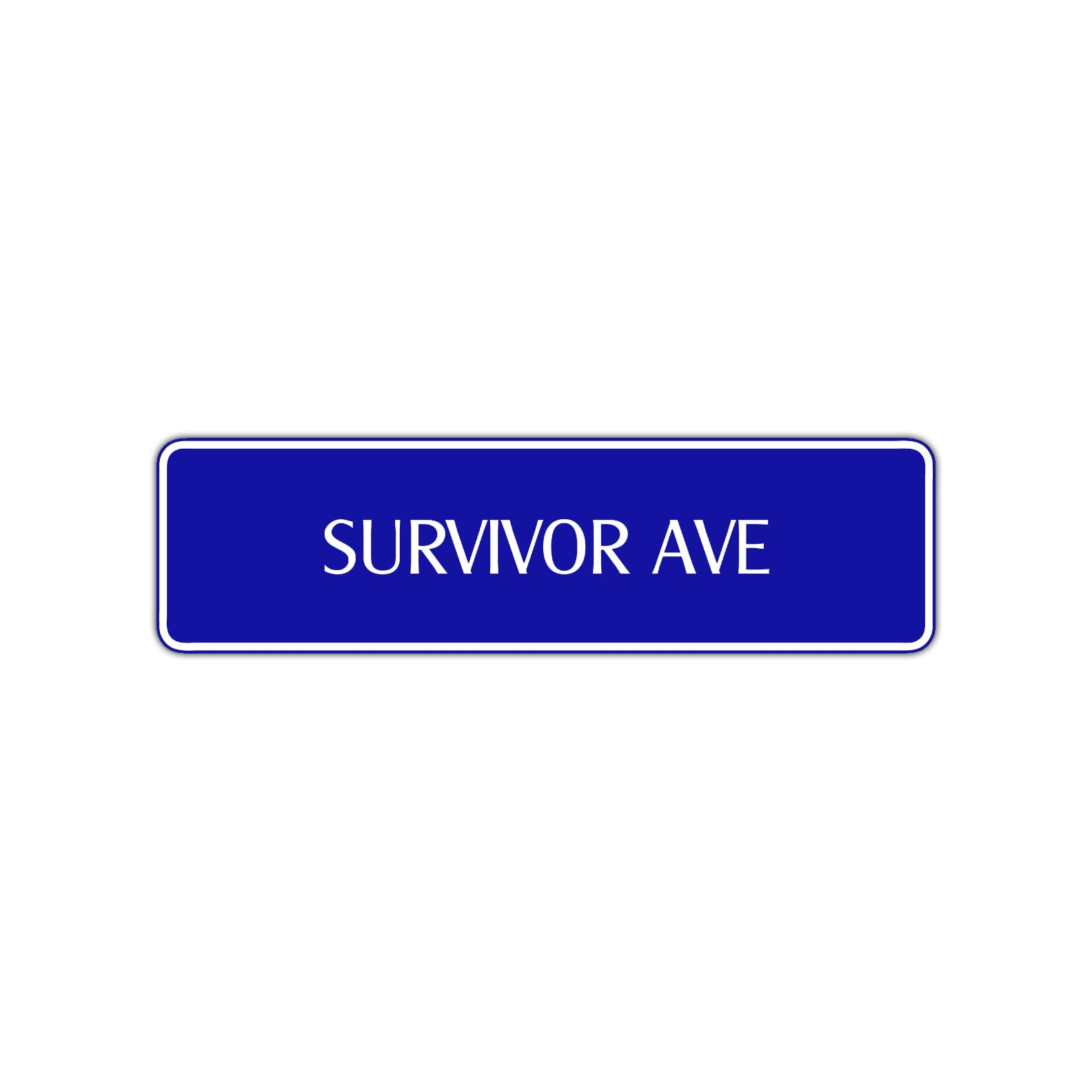 Survivor Avenue Road Aluminum Metal Novelty Street Plate Sign Wall Gift Decor