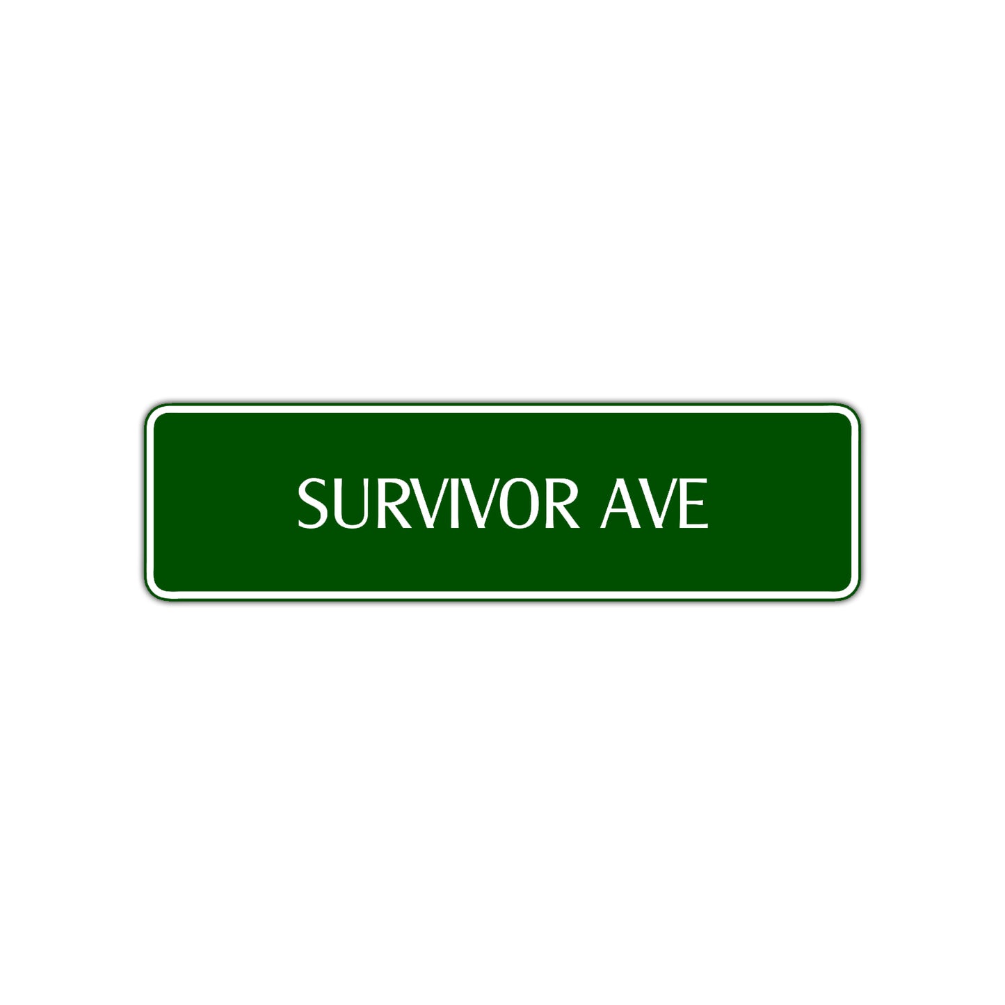 Survivor Avenue Road Aluminum Metal Novelty Street Plate Sign Wall Gift Decor