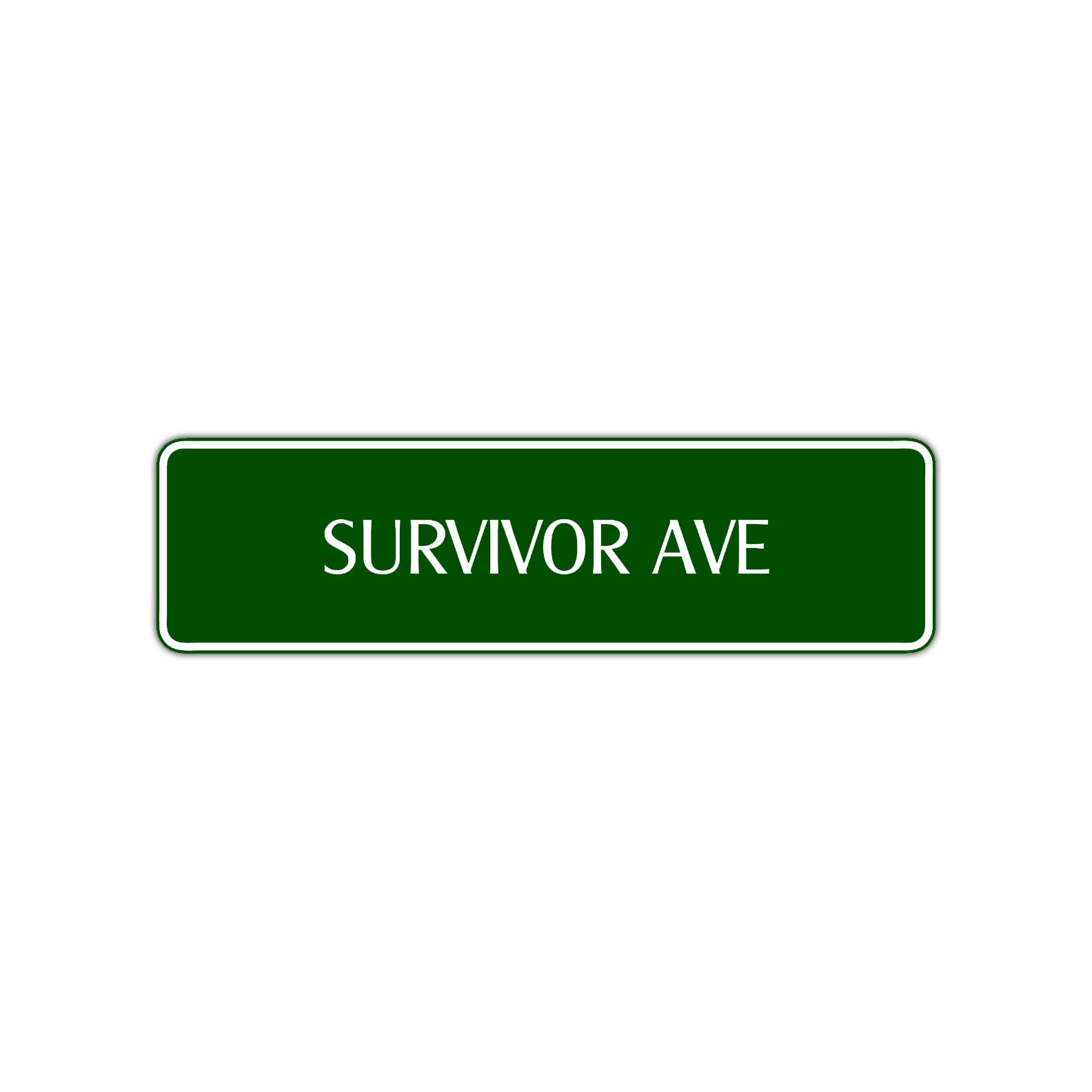 Survivor Avenue Road Aluminum Metal Novelty Street Plate Sign Wall Gift Decor