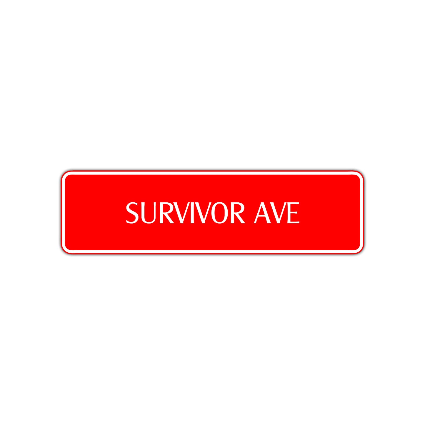 Survivor Avenue Road Aluminum Metal Novelty Street Plate Sign Wall Gift Decor