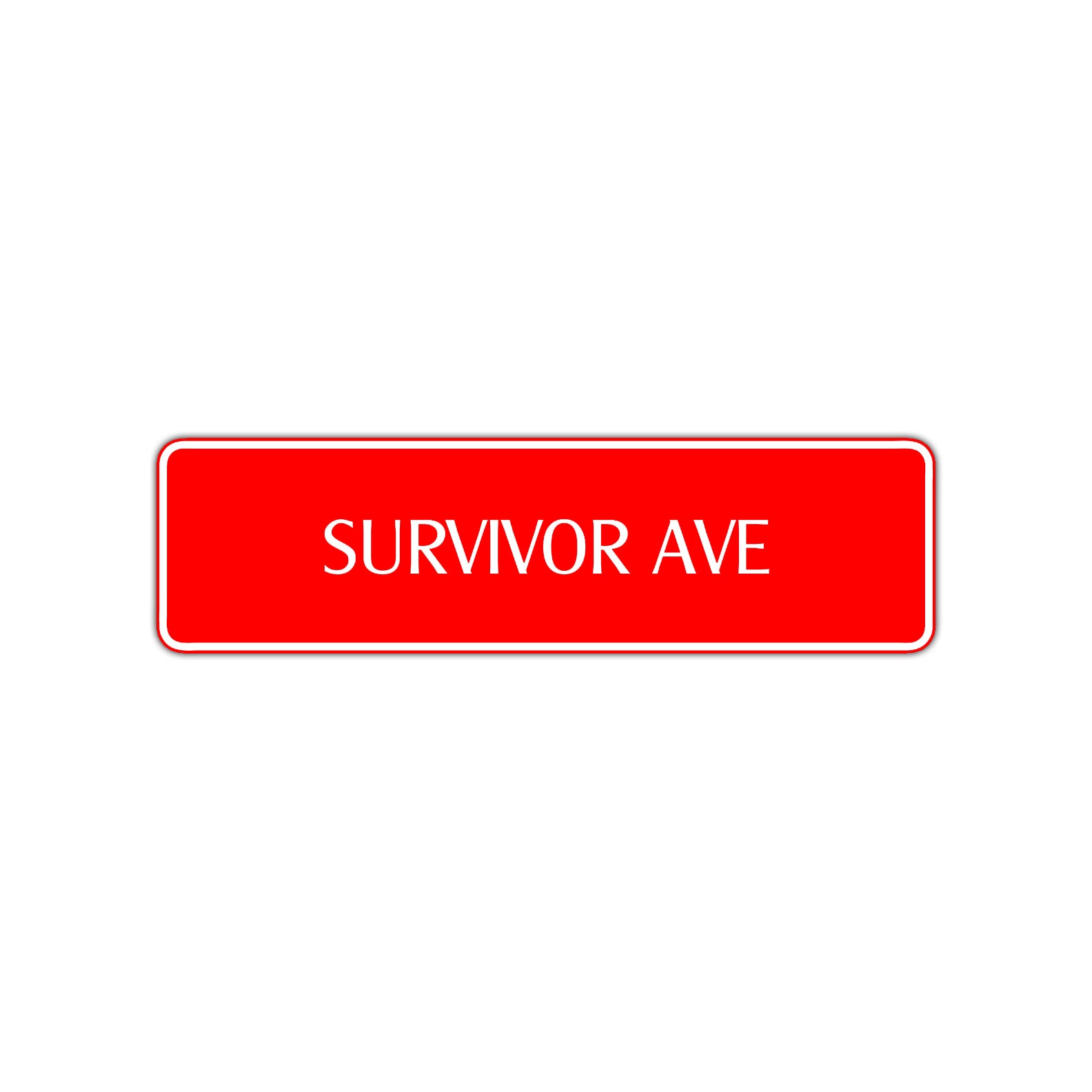 Survivor Avenue Road Aluminum Metal Novelty Street Plate Sign Wall Gift Decor