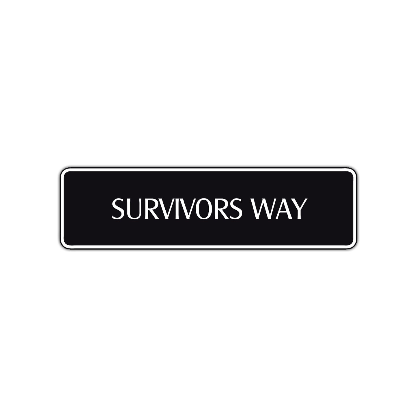 Survivor Way Road Aluminum Metal Novelty Street Plate Sign Wall Gift Decor