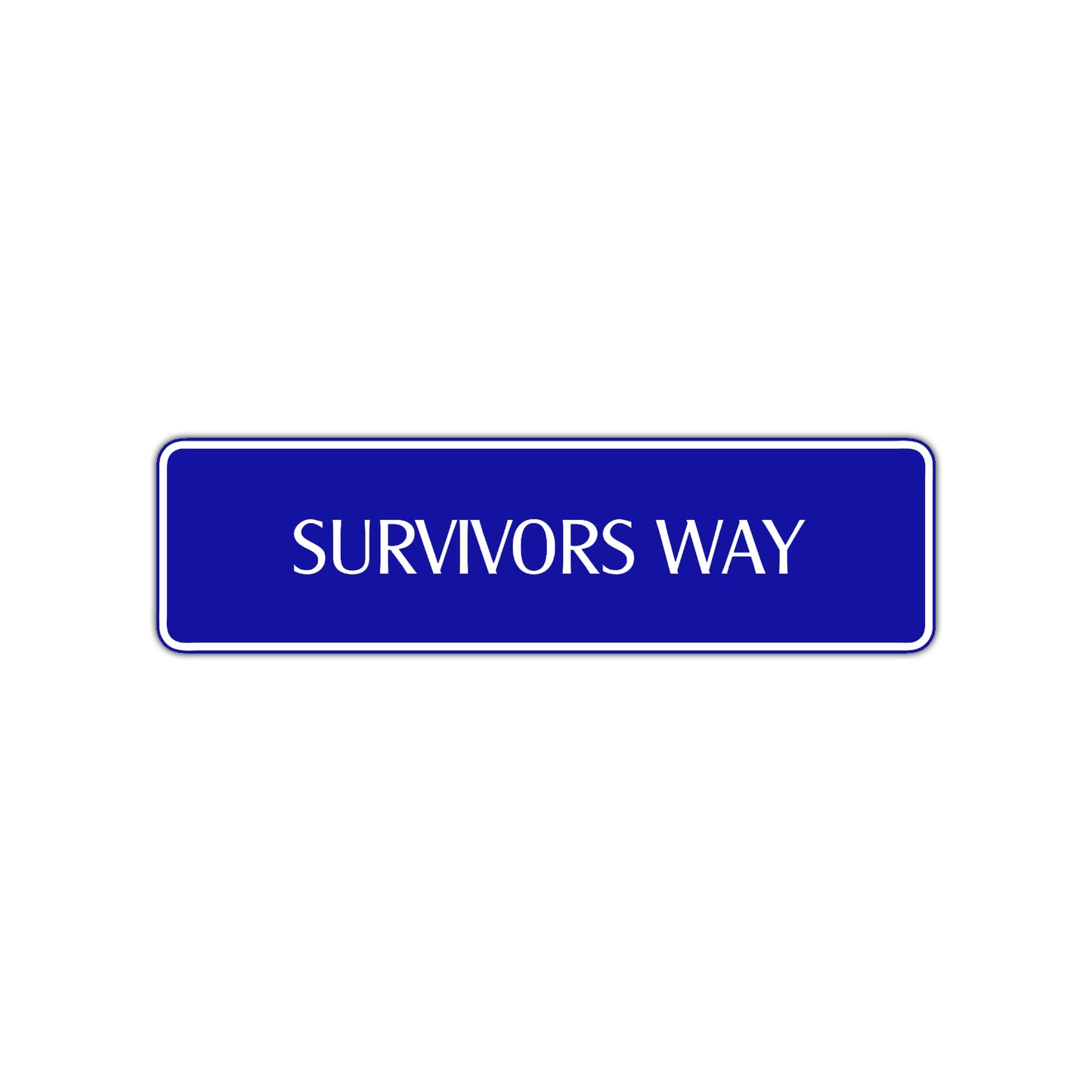 Survivor Way Road Aluminum Metal Novelty Street Plate Sign Wall Gift Decor