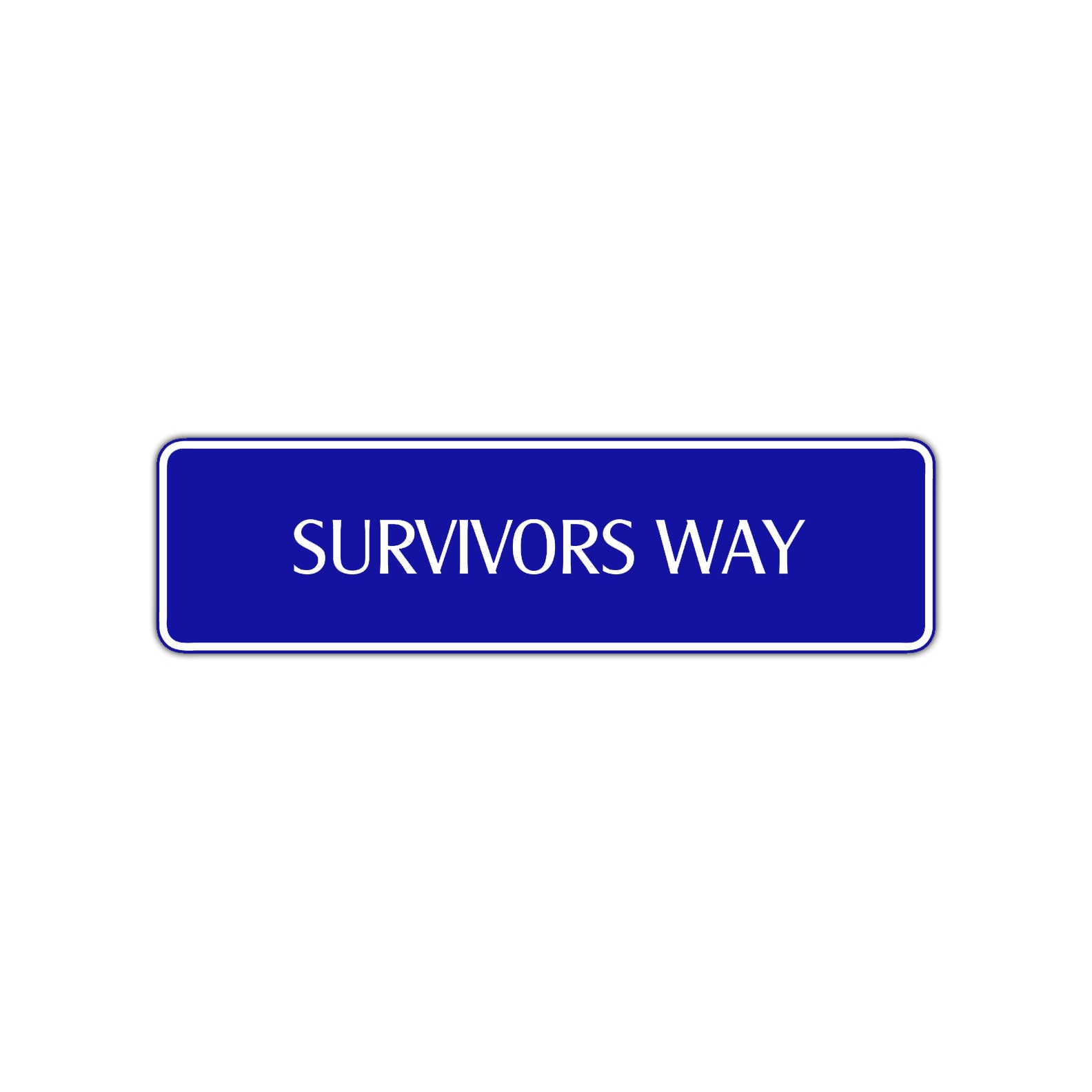 Survivor Way Road Aluminum Metal Novelty Street Plate Sign Wall Gift Decor