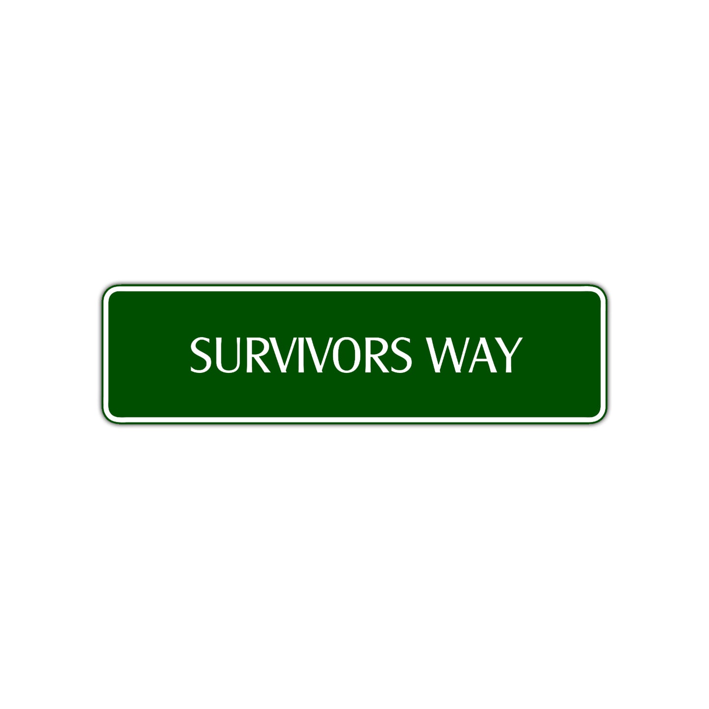 Survivor Way Road Aluminum Metal Novelty Street Plate Sign Wall Gift Decor