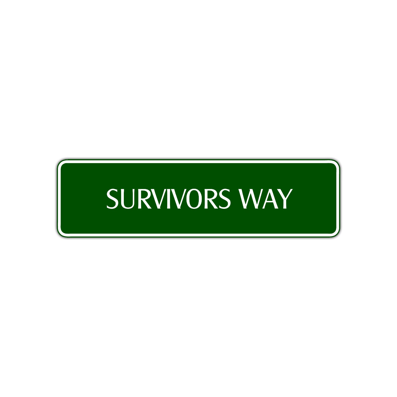 Survivor Way Road Aluminum Metal Novelty Street Plate Sign Wall Gift Decor