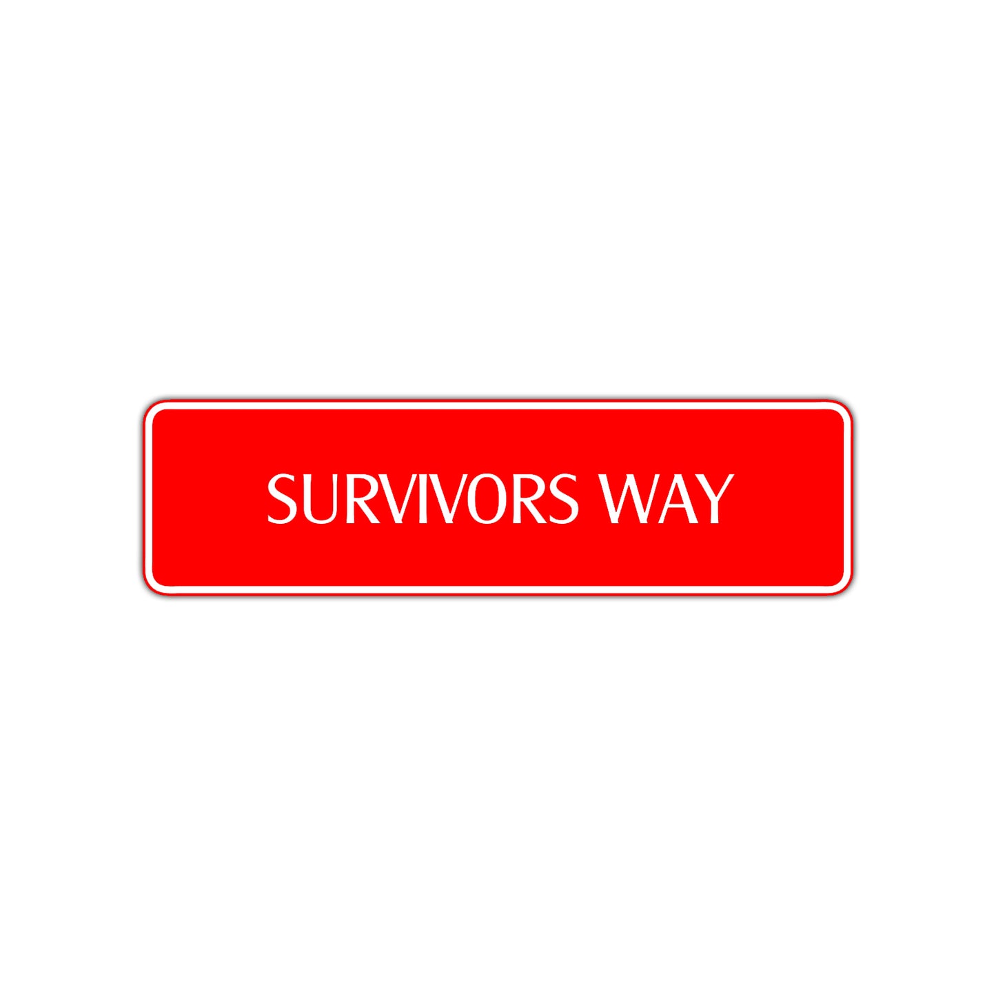 Survivor Way Road Aluminum Metal Novelty Street Plate Sign Wall Gift Decor