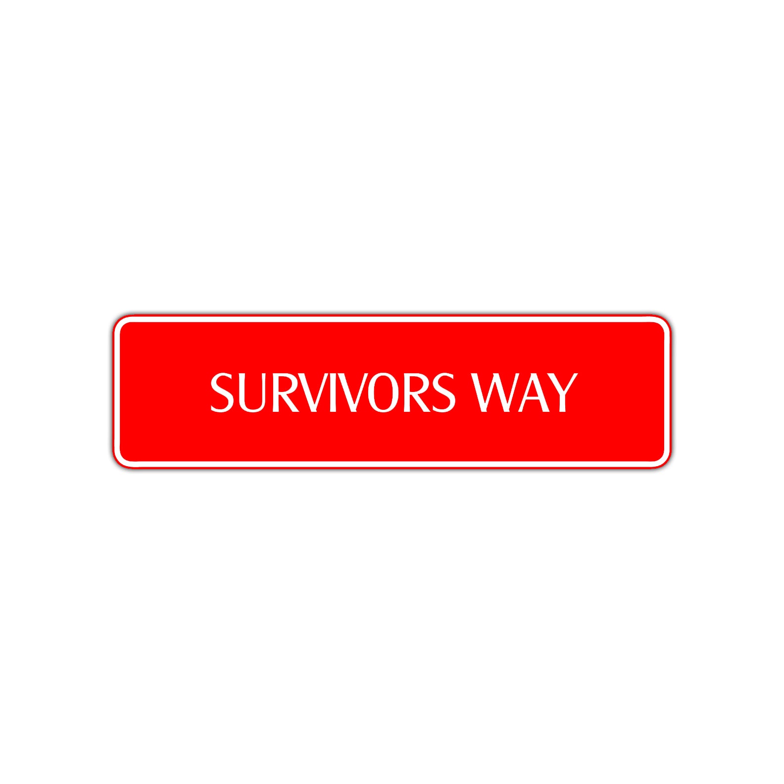 Survivor Way Road Aluminum Metal Novelty Street Plate Sign Wall Gift Decor