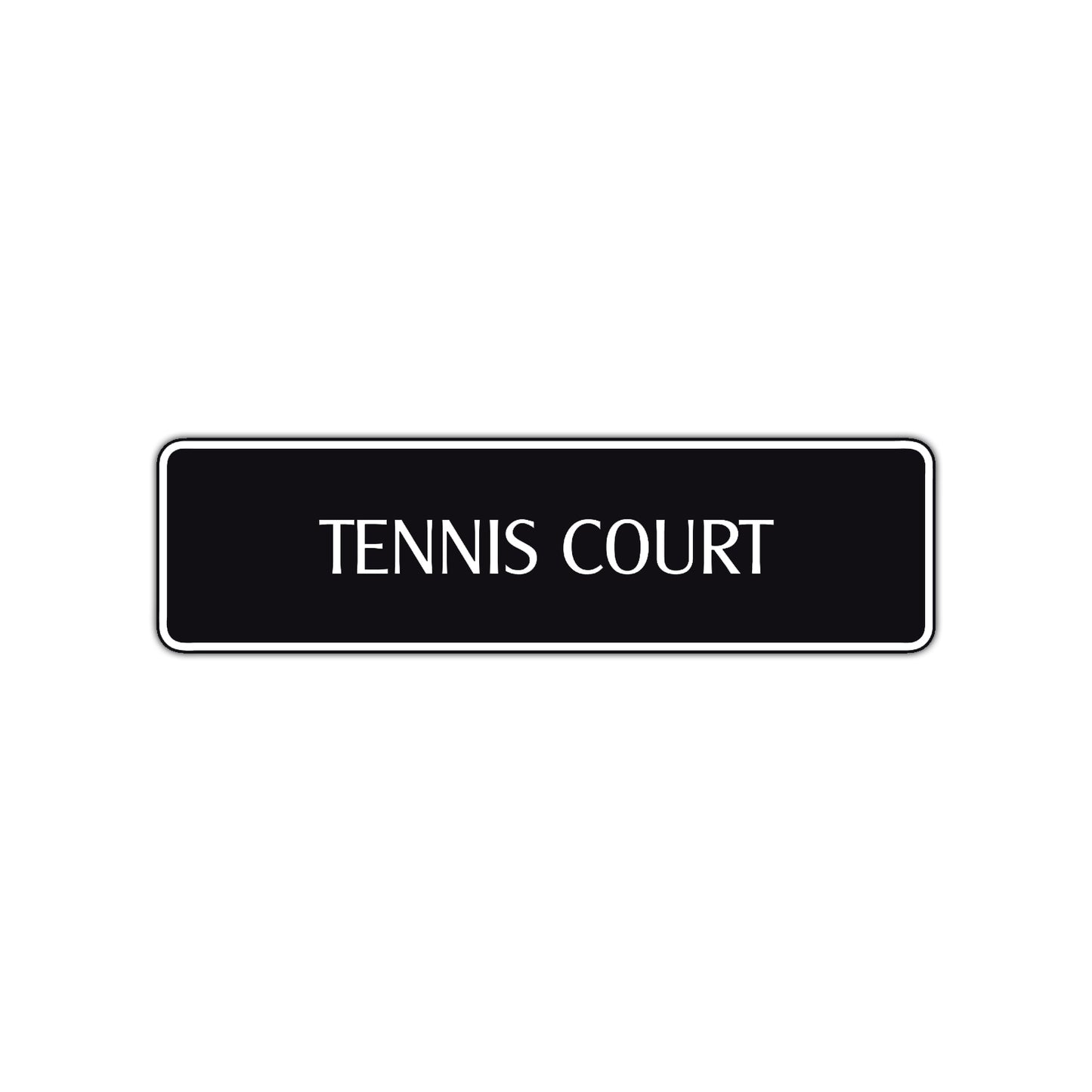 Tennis Court Road Aluminum Metal Novelty Street Plate Sign Wall Gift Decor