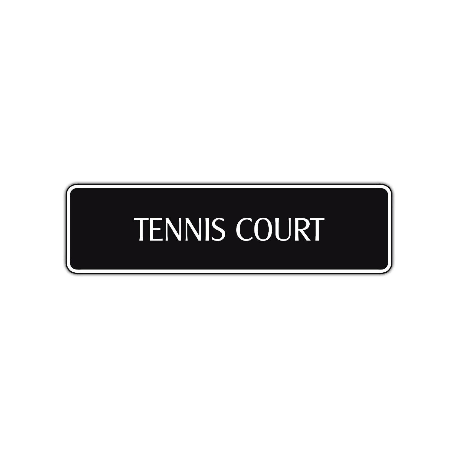 Tennis Court Road Aluminum Metal Novelty Street Plate Sign Wall Gift Decor