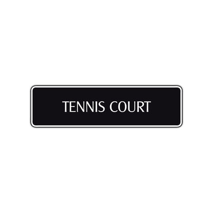 Tennis Court Road Aluminum Metal Novelty Street Plate Sign Wall Gift Decor