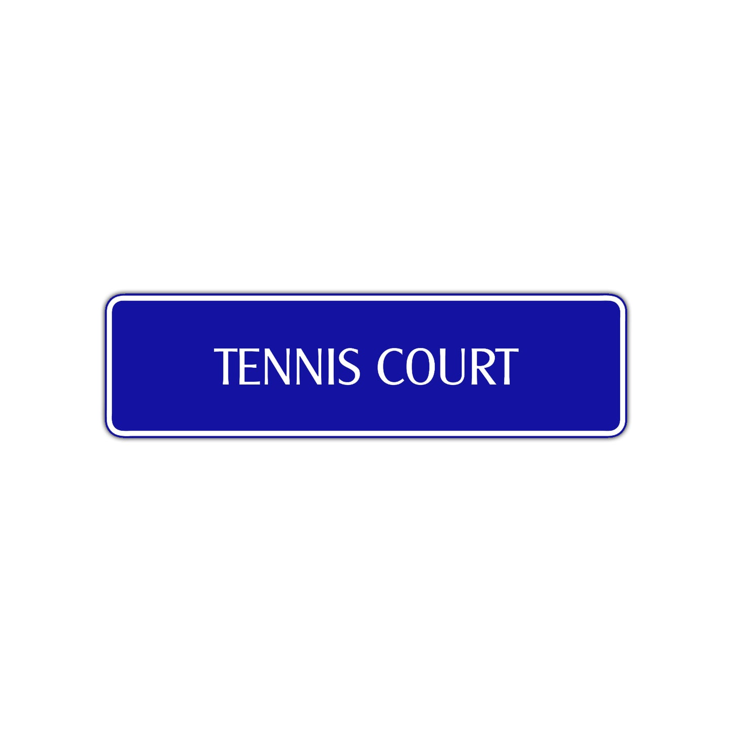 Tennis Court Road Aluminum Metal Novelty Street Plate Sign Wall Gift Decor