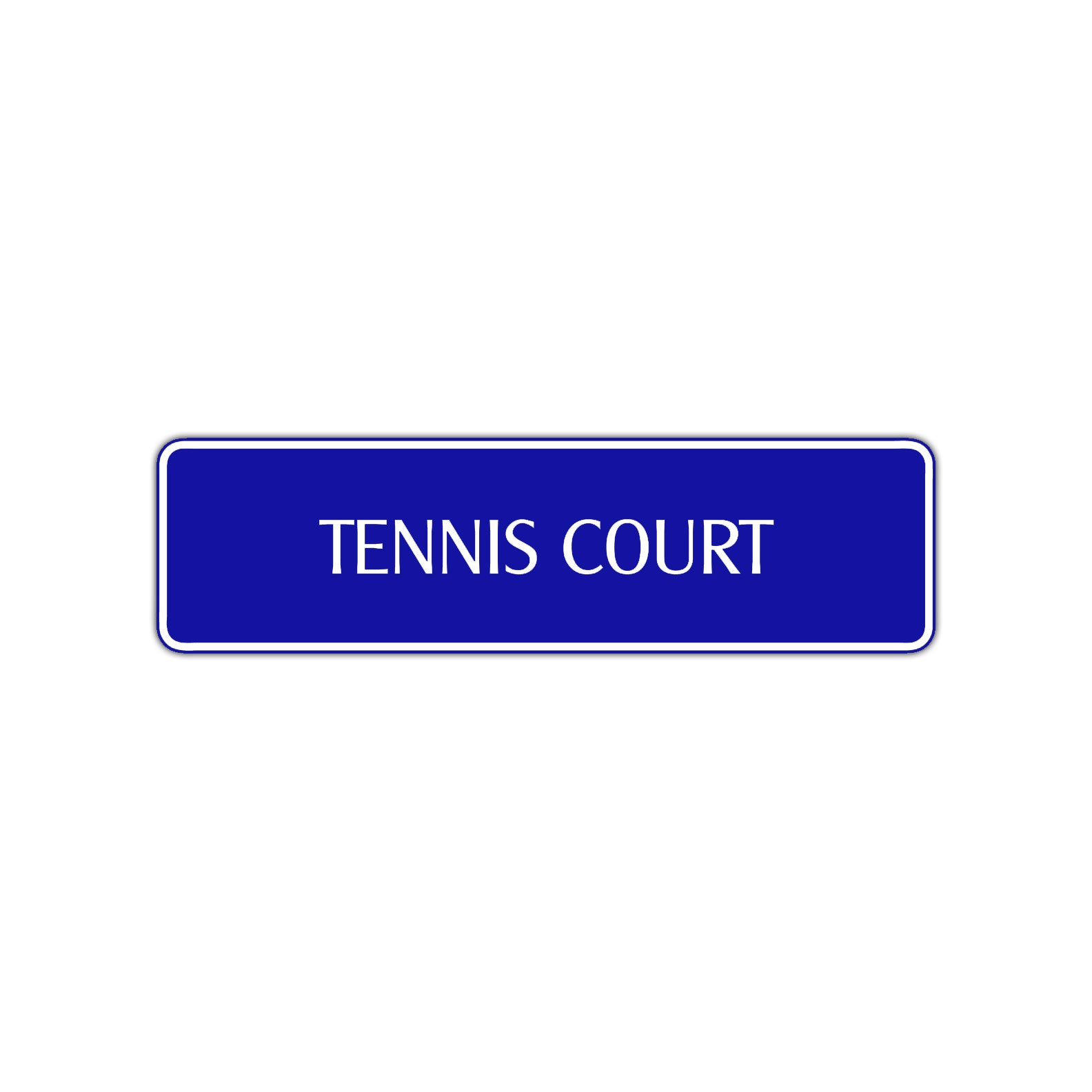 Tennis Court Road Aluminum Metal Novelty Street Plate Sign Wall Gift Decor