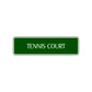 Tennis Court Road Aluminum Metal Novelty Street Plate Sign Wall Gift Decor