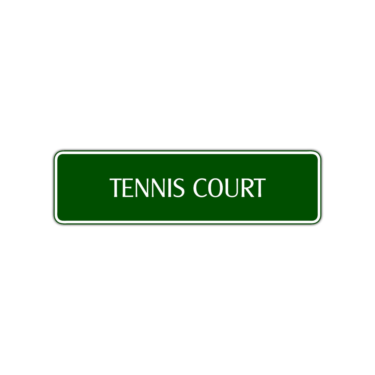 Tennis Court Road Aluminum Metal Novelty Street Plate Sign Wall Gift Decor