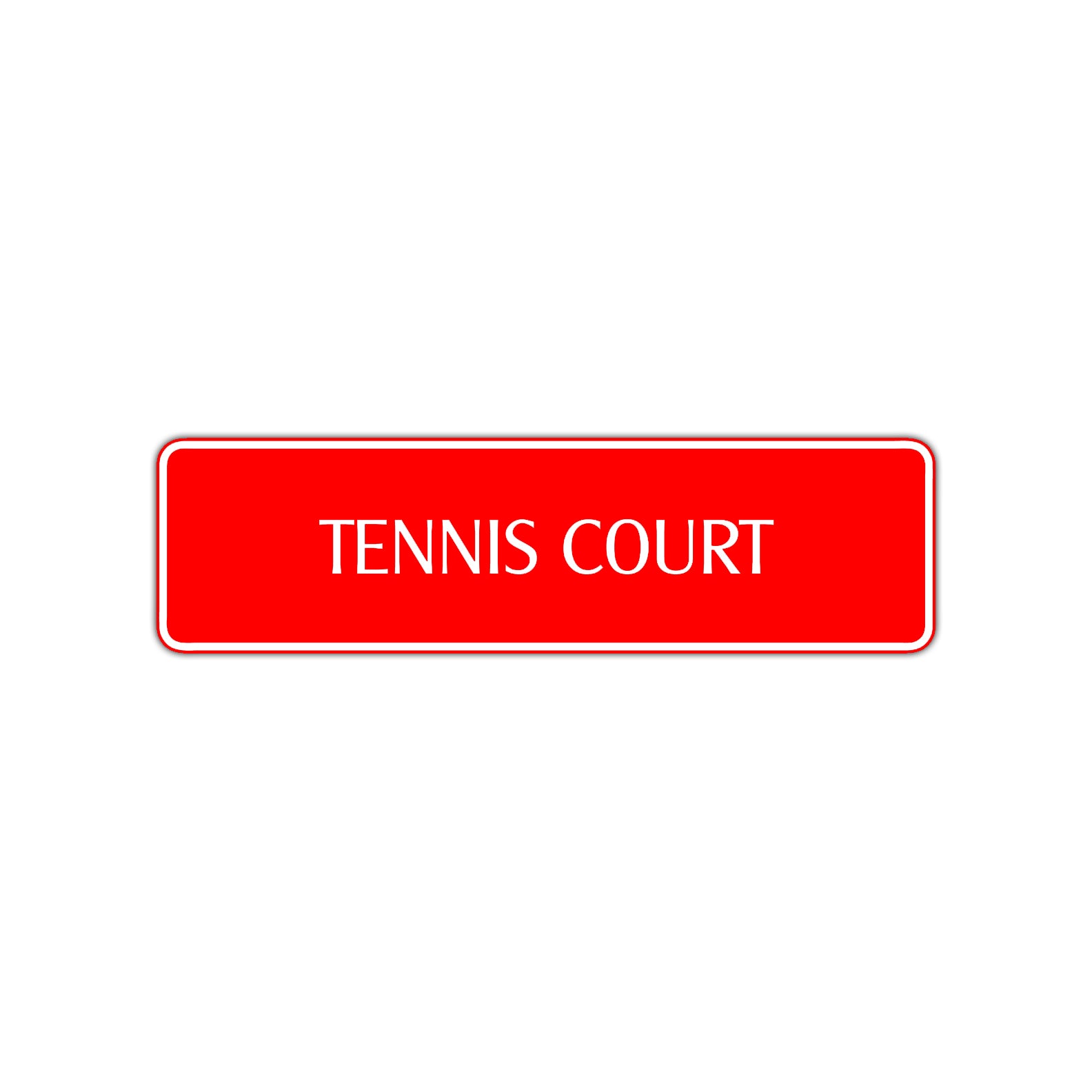 Tennis Court Road Aluminum Metal Novelty Street Plate Sign Wall Gift Decor