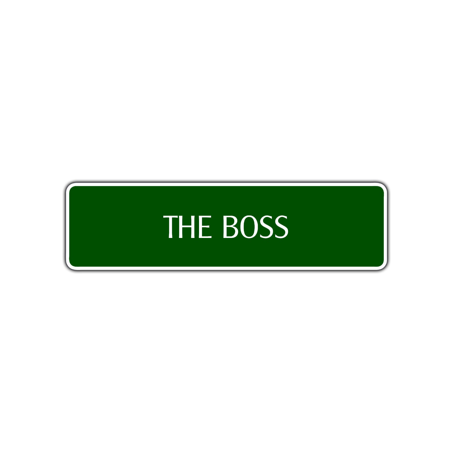 The Boss Road Aluminum Metal Novelty Street Plate Sign Wall Gift Decor