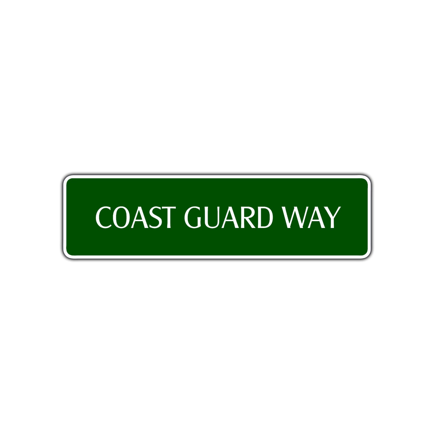 Coast Guard Way Road Aluminum Metal Novelty Street Plate Sign Wall Gift Decor