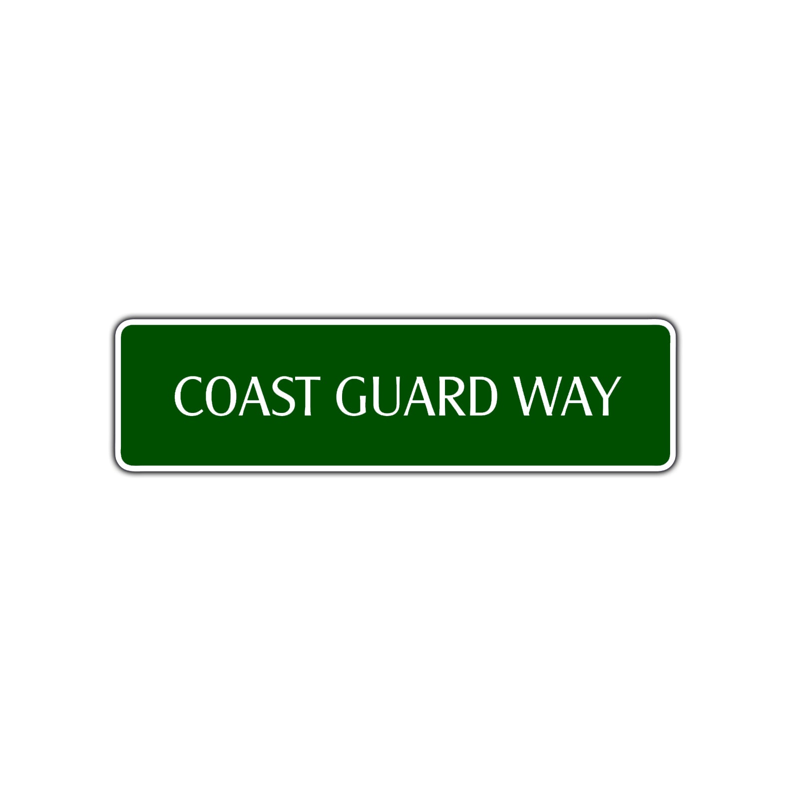 Coast Guard Way Road Aluminum Metal Novelty Street Plate Sign Wall Gift Decor
