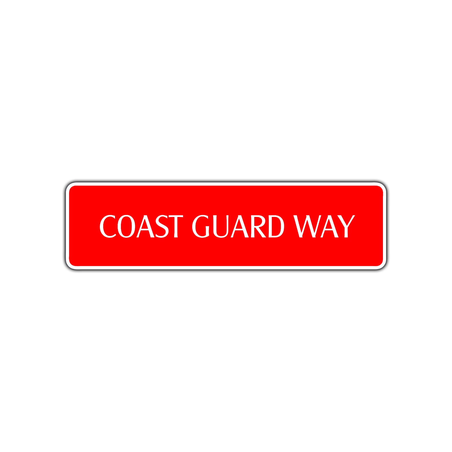 Coast Guard Way Road Aluminum Metal Novelty Street Plate Sign Wall Gift Decor