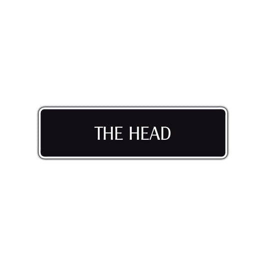 The Head Bathroom Road Aluminum Metal Novelty Street Plate Sign Wall Gift Decor